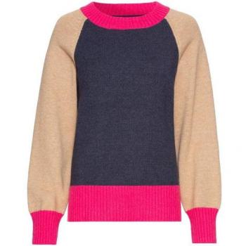 Laura Scott Trendiger Rundhalspullover mit Colorblock