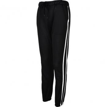 Fitness Tracksuit Pants for Men in Black with Two Bars