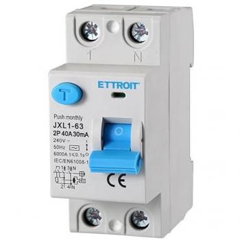 Interruttore Differenziale ETTROIT 2P 40A 6kA 30mA 220V Salvavita Din 2 Moduli