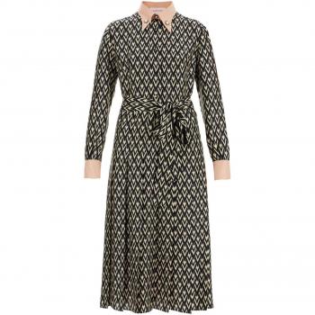 Valentino Este Midi Twill Dress – Timeless Midnight