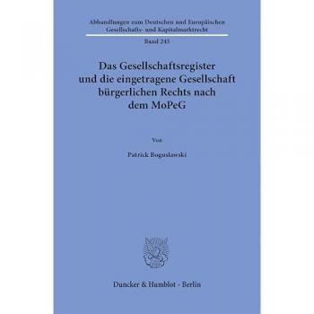 Das Gesellschaftsregister und die eingetragene Gesellschaft bürgerlichen Rechts nach dem MoPeG