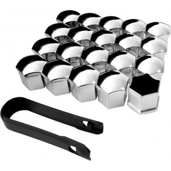 20Pcs Chrome ABS Tyre Wheel Nut Covers for 17 19 21mm