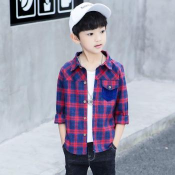 Kids Long Sleeve Plaid Shirt