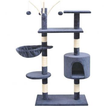 Cattivo Blu – Albero per gatti 125 cm con tiragraffia in sisal, Lusso Casadino