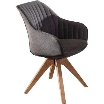 GUTMANN Factory Chill‑Stuhl – 4‑Stern‑Gestell, Massivholz und Polyesterpolsterung