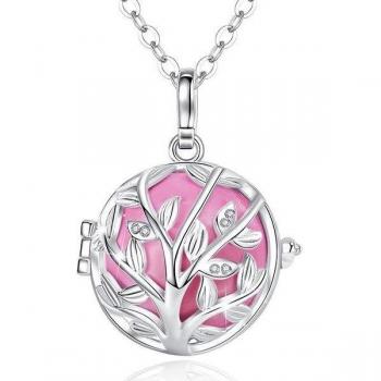 Collier Bola de grossesse en cage avec strass rose