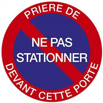 Panneau Polypropylène Non Adhésif “Exacompta” – Zone de Stationnement Interdit 30 cm