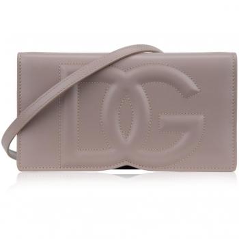 Dolce & Gabbana Women's Pale Pink DG Logo Shoulder Bag Clutch Wallet