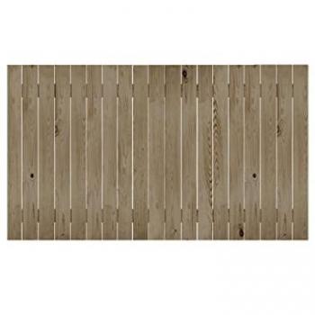 Cabecero de cama Cairo de madera maciza envejecida 200x80cm, hecho a mano en España, anclajes incluidos