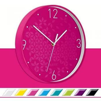 Leitz Wanduhr Wow Kunststoff 29cm pink