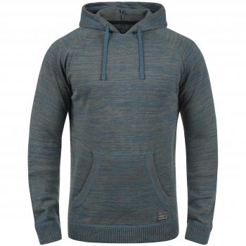 Blend Sammy Herren Pullover mit Kapuze Feinstrick Baumwolle Größe M Ensign Blue