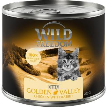 2x200g Kitten Golden Valley lapin, poulet Wild Freedom