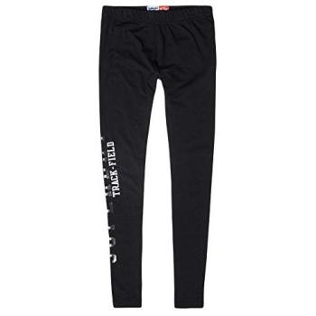 Superdry Leggings para Mujer, Trackster, Negro (W25/L30)