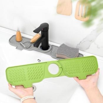 Tapis Silicone Vert Réutilisable Séchage Rapide