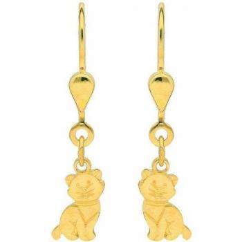 Elegante Katzenohrringe aus 333 Gold für Frauen