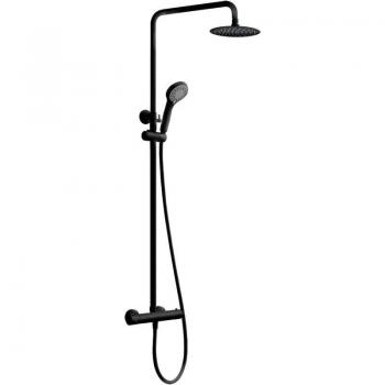 Système de douche thermostatique avec finition chromée