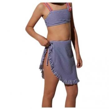 Pareo Estampado Niño Rayas y Volantes