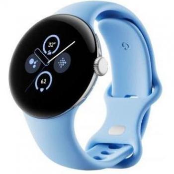 Pixel Watch 2 LTE Sport Smartwatch in polished silver