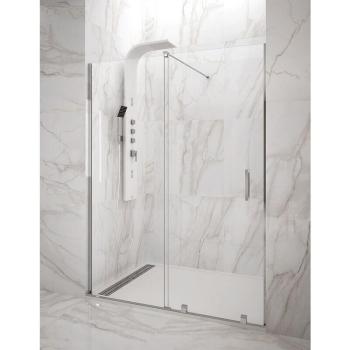 Ducha frontal Allstone Hidra 1+1: mampara sin perfiles, 130‑135 cm, barra de estabilización perpendicular