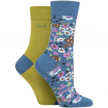 Soft Blue Bamboo Sock Set – 2 Pieces, Women’s 4-8