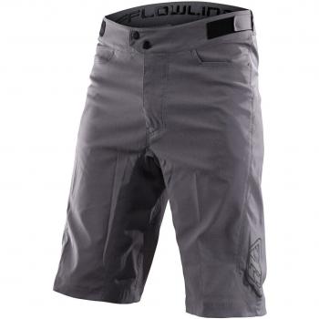 Gris : Flowline Shell de Troy Lee, cuissard vélo 38 mm