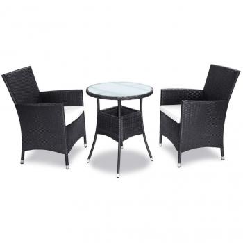Set Giardino 5x Rattan Nero VidaXL