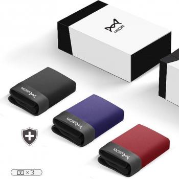 MiiOW 3 pezzi di boxer traspiranti in seta di ghiaccio per uomo, taglia 5XL