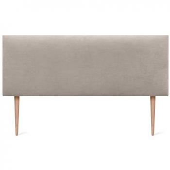 Cabecero Tapizado AQUALINE Liso de Polipiel o Tela Beige con Patas para Cama de 150/160 cm (160x105 cm)
