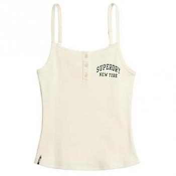 Superdry Damen Trägerhemd mit Grafik und Knöpfen – Athletic Essentials