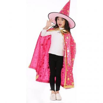 Witch Hat and Star Cloak Set for Kids