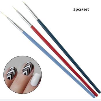 3 PCS Nail Art Drawing Pens Set