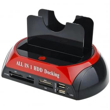 Estación Docking USB 3.0 IDE/HDD con Ranuras de Tarjeta SD