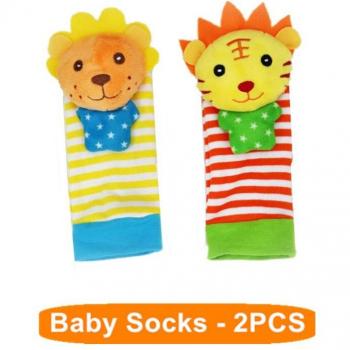 Calcetines y Sonajero de Animales para Bebés