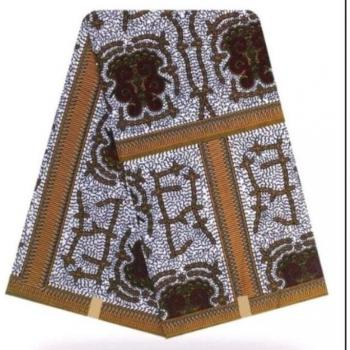 Tissu africain coton noir et blanc 6 mètres