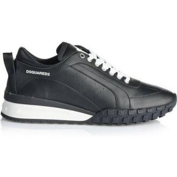 Dsquared2 Men's Black Suede and Leather Lace-Up Sneakers