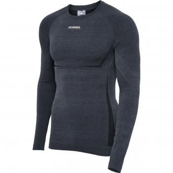 T-shirt manches longues Hummel TE Mike seamless homme gris et noir