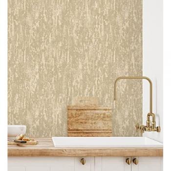 Papel pintado vinílico efecto estuco con textura de tela