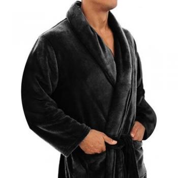 Capa de Dormir Hombre con Cuello de Lana