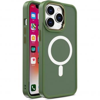 Grüne mag. Hülle von Hurtel – Für iPhone 15, matte Farbe