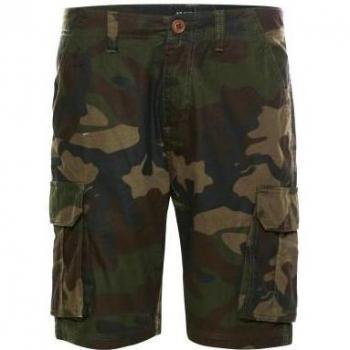 Hombre Brave Soul Camuflaje Río: Shorts Cargo de Talla S, color caqui