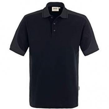 Hakro Contrast Poloshirt Mikralinar® Schwarz/Anthrazit Größe L