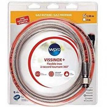 Tuyau de gaz inox 1.5 m pour butane et propane
