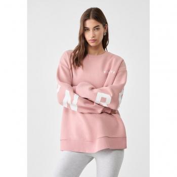 Stampa Text Rosa Cipria L – Felpa Stradivarius