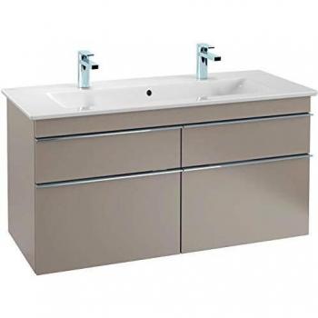 Villeroy & Boch Venticello Unterschrank A92901RA, 115,3x59x50,2cm, glänzendes Grau, chromfarbene Griffe