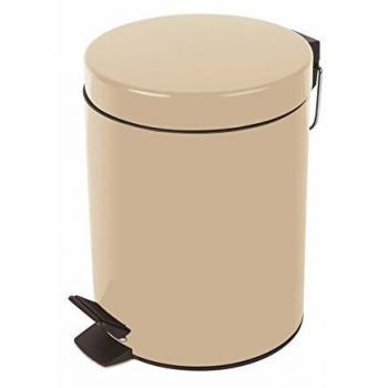 Spirella Sydney Beige Kosmetikeimer mit herausnehmbarem Inneneimer, 5 Liter, Treteimer