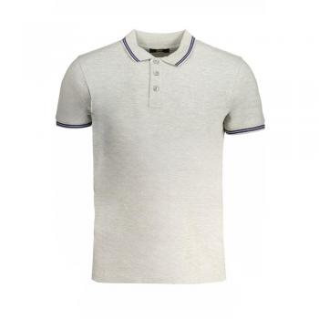 Cavalli Class Embroidered Gray Polo Shirt