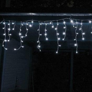 LED‑Eisregen‑Schleife 960 LEDs – 24 m – Kaltweiß & Weiß
