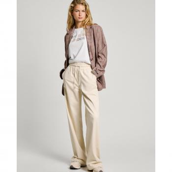 Denim Beige Fit Loose para Mujer