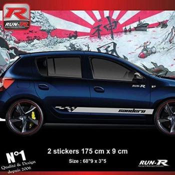 Sticker racing pour bas de caisse Dacia Sandero