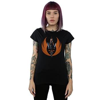 Ahsoka Clone Wars Cotton Shirt – Black, Women's Size M